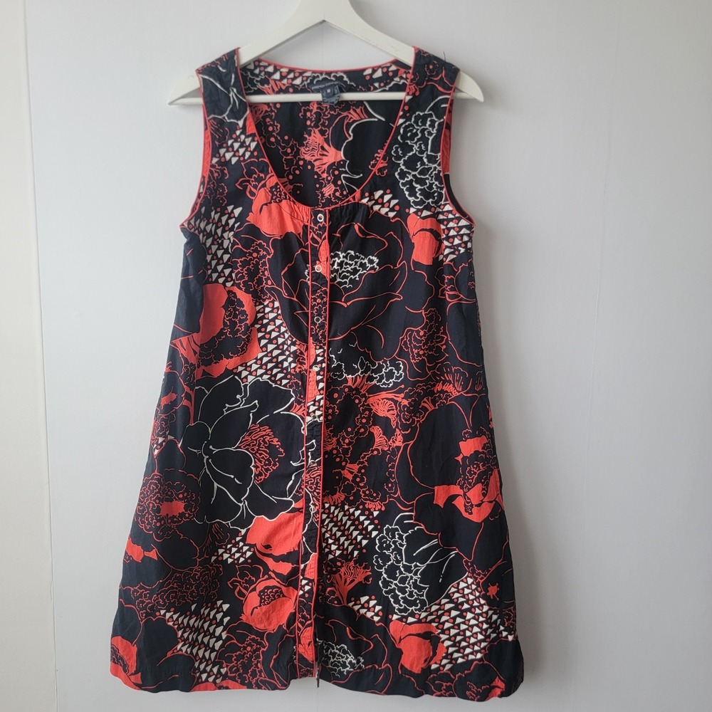 french connection women's floral button front shift midi dress dark romantic